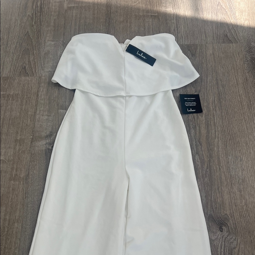 Lulus White Off-Shoulder Jumpsuit - Picture 6 of 8